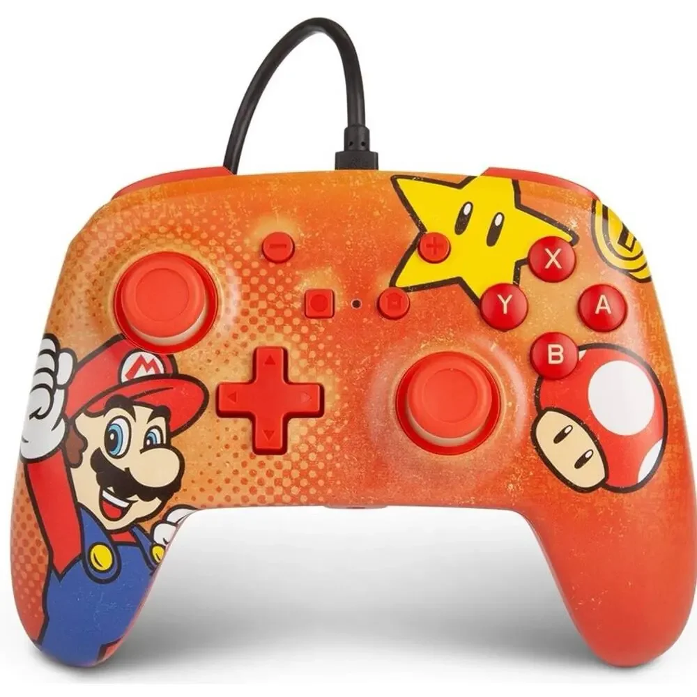 Super Mario Bros PowerA Enhanced Wired Controller Nintendo Switch Vintage New